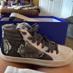 P448 Black and White High-Top Sneakers New!